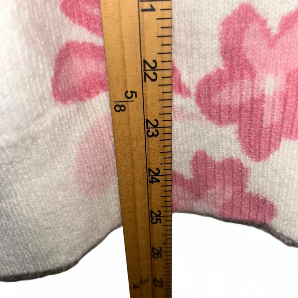 Loft Floral Draped Sleeve Sweater Size S - Picture 4 of 6